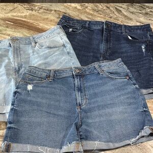 Sonoma Trio of Blue Denim Shorts - Light, Medium & Dark Wash